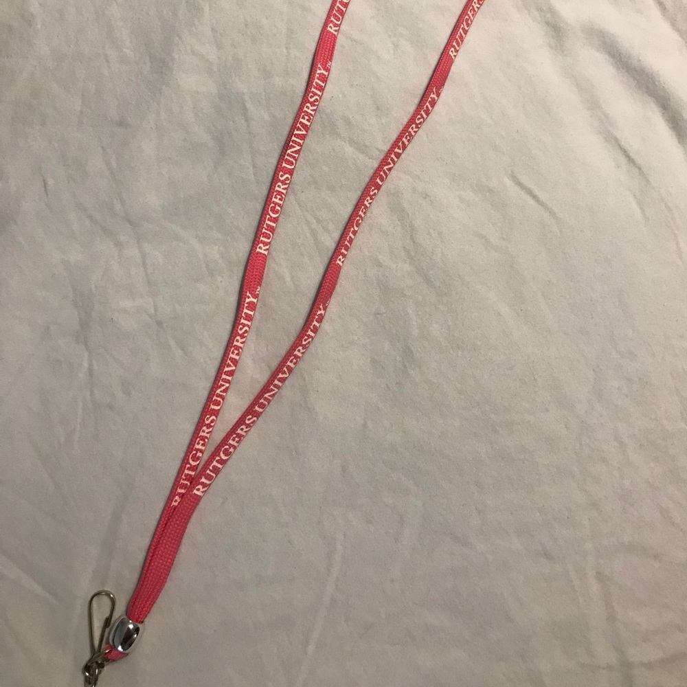 Rutgers pink lanyard